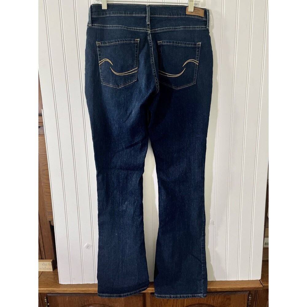 Signature by Levi Strauss & Co Womens Curvy Bootcut Jeans Mid Rise Dark Wash 12L - Picture 2 of 9